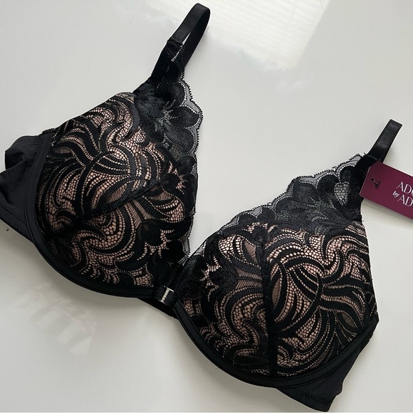 Black Lace Padded Push Up Bra - Picture 1 of 6